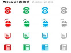 Telephone mouse computer basic phone ppt icons graphics