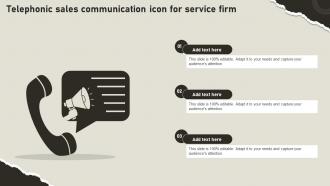 Telephonic Sales Communication Icon For Service Firm