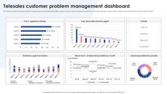 Telesales Customer Problem Management Dashboard