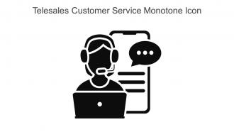 Telesales Customer Service Monotone Icon In Powerpoint Pptx Png And Editable Eps Format