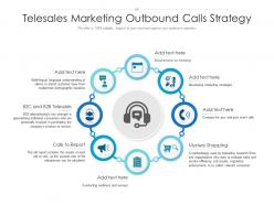 Telesales marketing outbound calls strategy