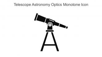 Telescope Astronomy Optics Monotone Icon In Powerpoint Pptx Png And Editable Eps Format