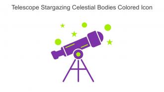 Telescope Stargazing Celestial Bodies Colored Icon In Powerpoint Pptx Png And Editable Eps Format