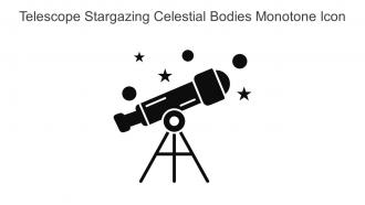 Telescope Stargazing Celestial Bodies Monotone Icon In Powerpoint Pptx Png And Editable Eps Format