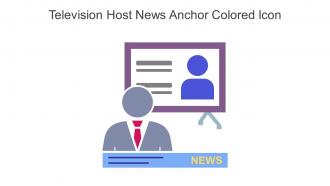Television Host News Anchor Colored Icon In Powerpoint Pptx Png And Editable Eps Format