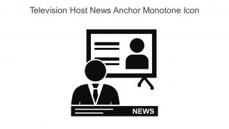 Television Host News Anchor Monotone Icon In Powerpoint Pptx Png And Editable Eps Format