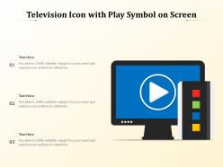 Television Icon With Play Symbol On Screen