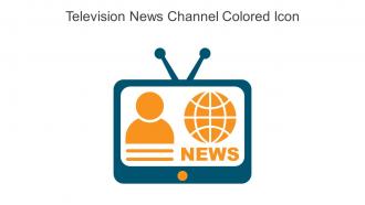 Television News Channel Colored Icon In Powerpoint Pptx Png And Editable Eps Format