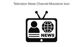 Television News Channel Monotone Icon In Powerpoint Pptx Png And Editable Eps Format