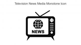 Television News Media Monotone Icon In Powerpoint Pptx Png And Editable Eps Format