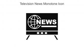 Television News Monotone Icon In Powerpoint Pptx Png And Editable Eps Format