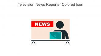 Television News Reporter Colored Icon In Powerpoint Pptx Png And Editable Eps Format