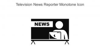Television News Reporter Monotone Icon In Powerpoint Pptx Png And Editable Eps Format