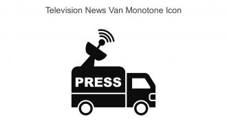 Television News Van Monotone Icon In Powerpoint Pptx Png And Editable Eps Format