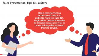 Tell A Story As A Sales Presentation Tip Training Ppt