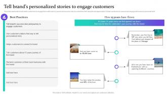 Tell Brands Personalized Stories To Engage Customers Data Driven Marketing For Increasing Customer MKT SS V
