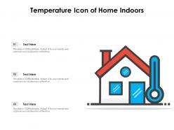 Temperature icon of home indoors