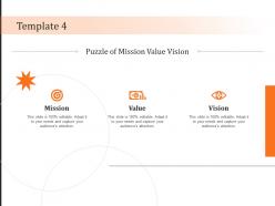 Template 4 vision mission and value statement ppt powerpoint presentation styles infographic