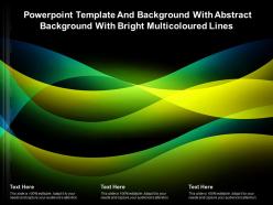 Template and background with abstract background with bright multicoloured lines