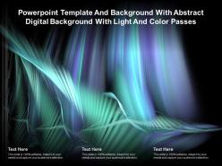 Template and background with abstract digital background with light and color passes