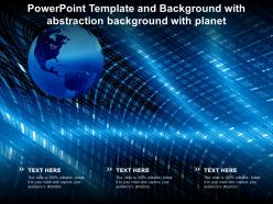 Template and background with abstraction background with planet ppt powerpoint