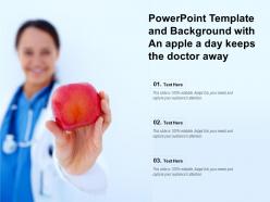 Template and background with an apple a day keeps the doctor away ppt powerpoint
