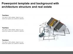 Template and background with architecture structure and real estate ppt powerpoint
