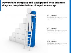 Template and background with business diagram templates ladder blue prices concept
