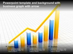 Template and background with business graph with arrow ppt powerpoint