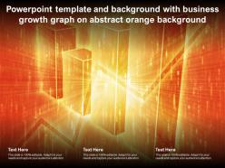 Template and background with business growth graph on abstract orange background