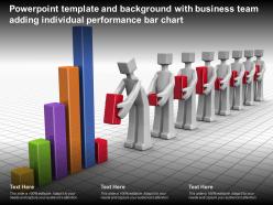Template And Background With Business Team Adding Individual Performance Bar Chart