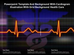 Template And Background With Cardiogram Illustration With Grid Background Health Care