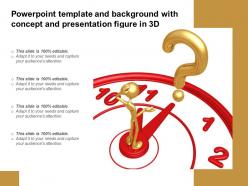 Template and background with concept and presentation figure in 3d ppt powerpoint