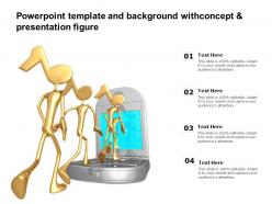 Template and background with concept and presentation figure ppt powerpoint