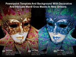 Template And Background With Decorative And Intricate Mardi Gras Masks In New Orleans