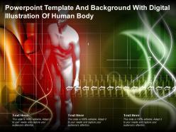 Template and background with digital illustration of human body ppt powerpoint