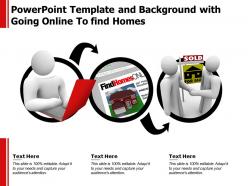 Template and background with going online to find homes ppt powerpoint