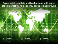 Template and background with green stock market world economy abstract background