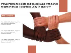 Template And Background With Hands Together Image Illustrating Unity In Diversity