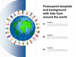 Template And Background With Kids From Around The World Ppt Powerpoint