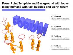 Template and background with looks many humans with talk bubbles and worth forum