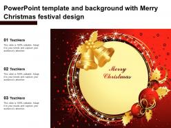 Template And Background With Merry Christmas Festival Design Ppt Powerpoint