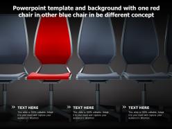 Template and background with one red chair in other blue chair in be different concept