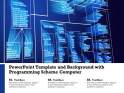 Template and background with programming scheme computer ppt powerpoint