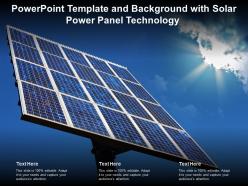 Template and background with solar power panel technology ppt powerpoint