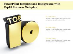 Template and background with top10 business metaphor ppt powerpoint