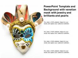 Template And Background With Venetian Mask With Jewelry And Brilliants And Pearls