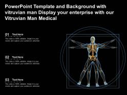 Template and background with vitruvian man display your enterprise with our vitruvian man medical
