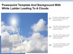Template and background with white ladder leading to a clouds ppt powerpoint