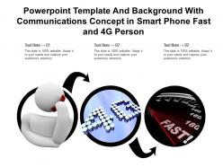 Template and with communications concept in smart phone fast and 4g person